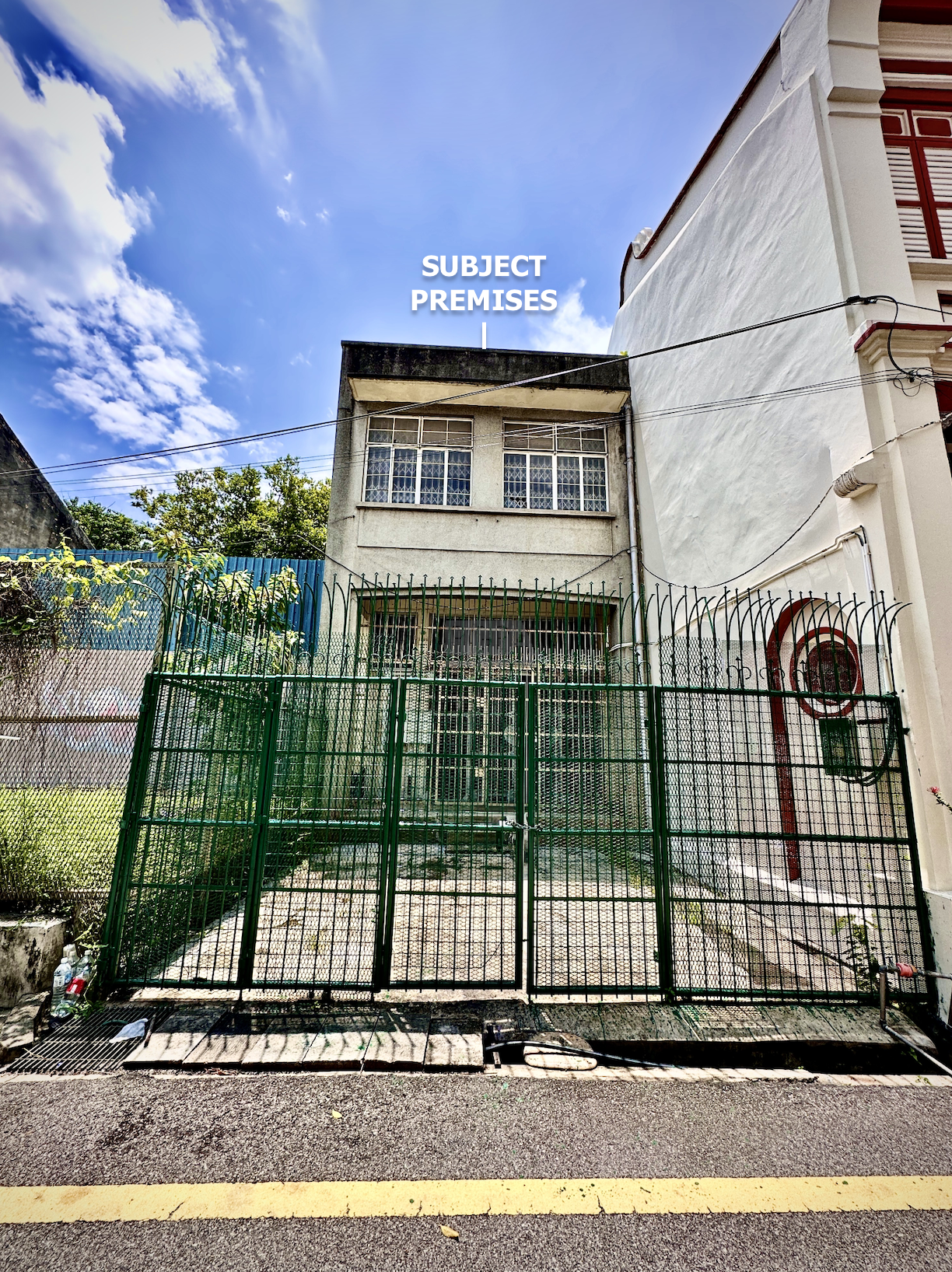Postwar Heritage Shophouse on Carnarvon Lane in George Town UNESCO World Heritage Site.