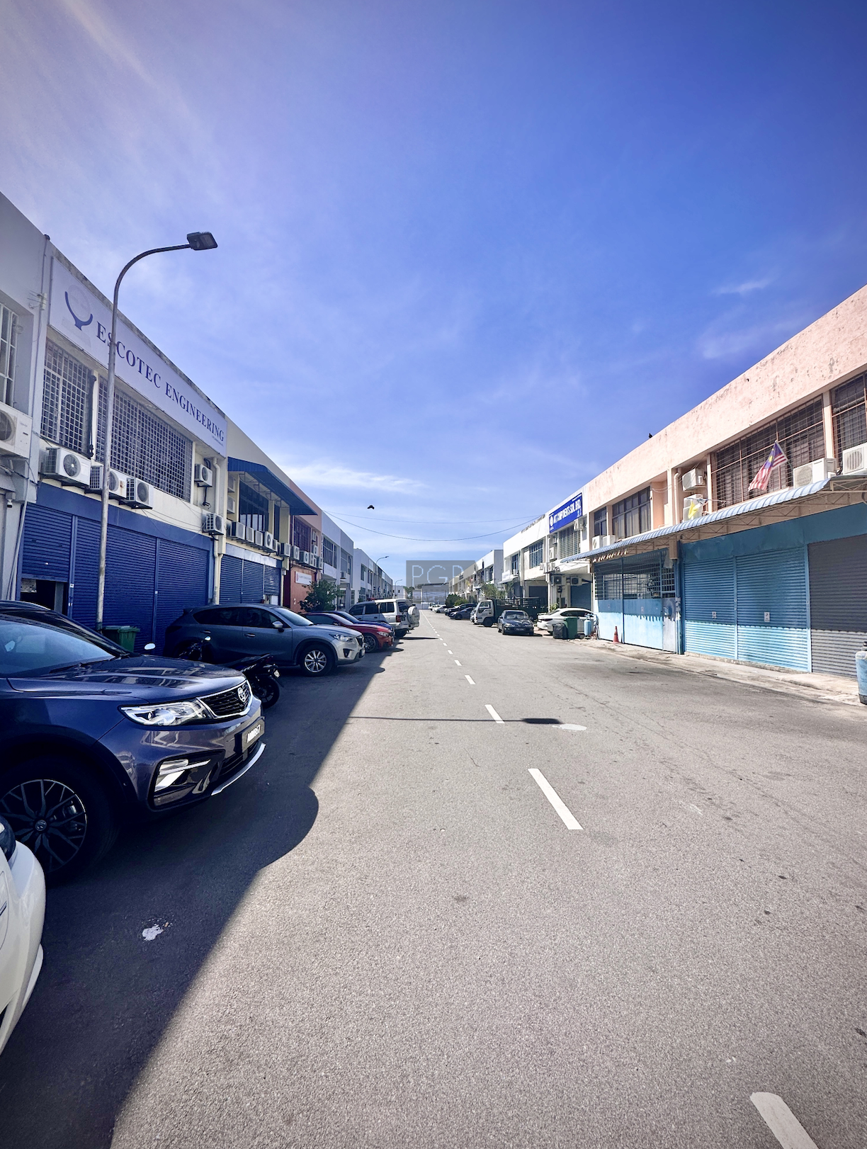 **Three Adjoining 1Â½-Storey Terraced Light Industrial Factories in Bayan Lepas.