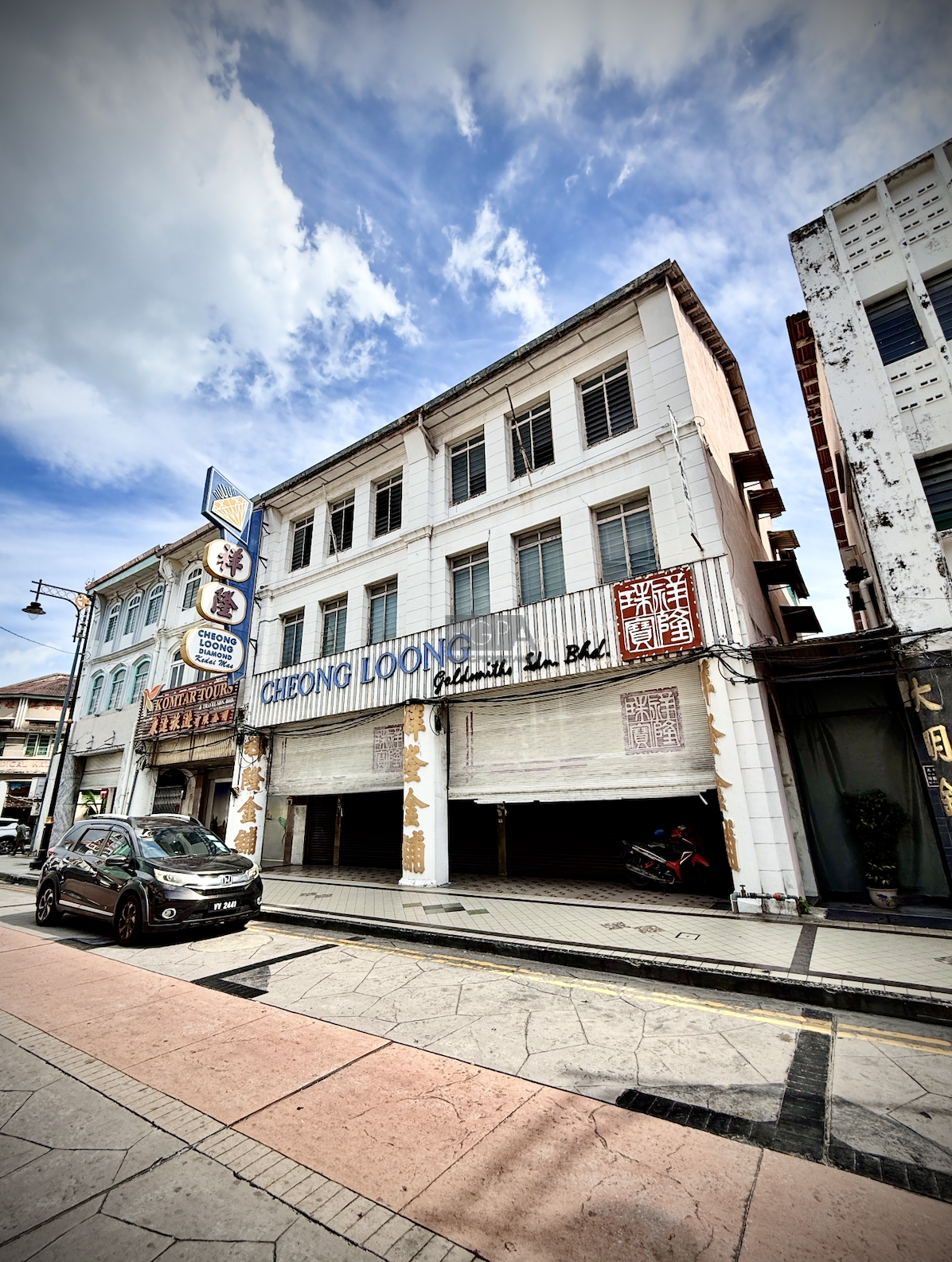 Two Adjoining 3.5-Storey Heritage Shophouses on Campbell Street in George Town UNESCO.