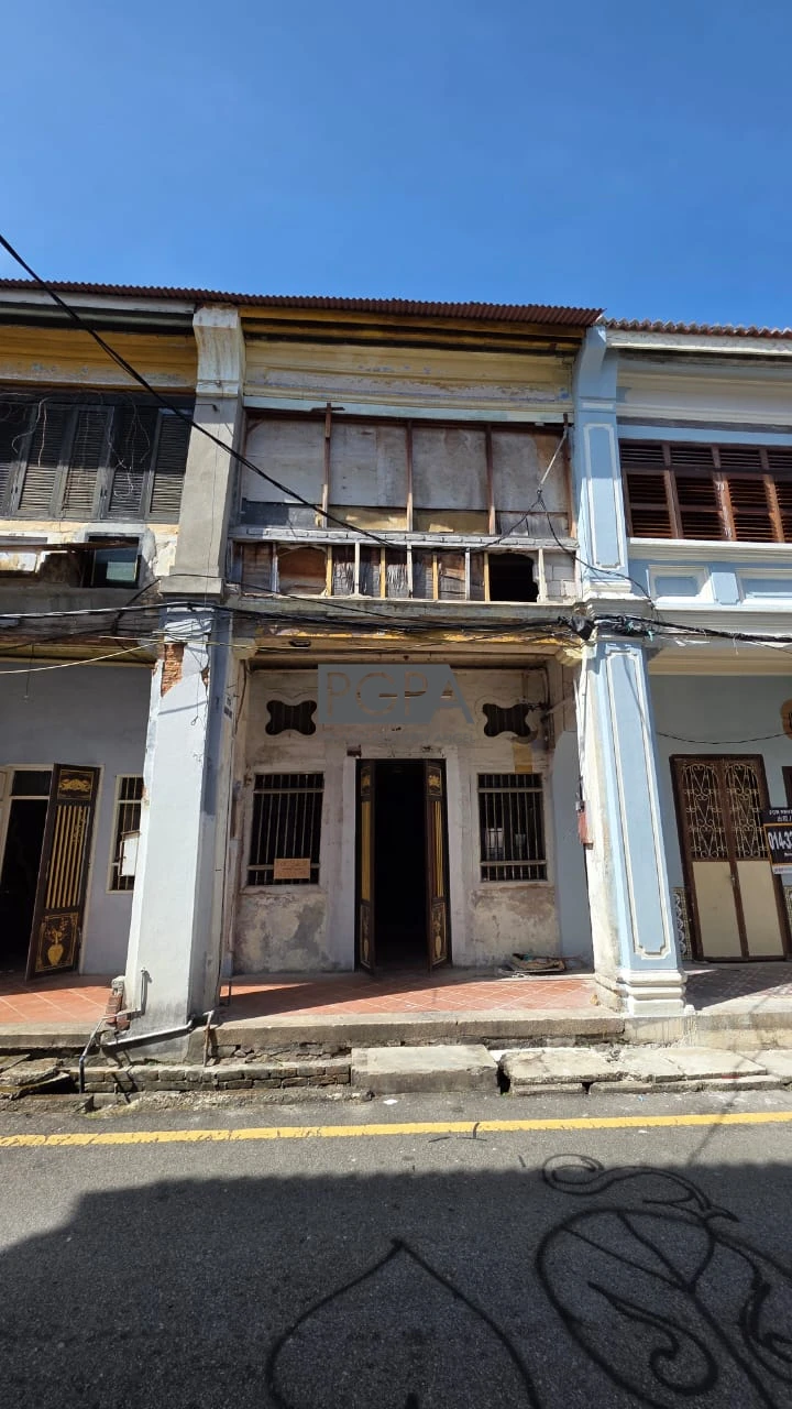 Heritage Shophouse on Carnarvon Lane in George Town UNESCO World Heritage Site.