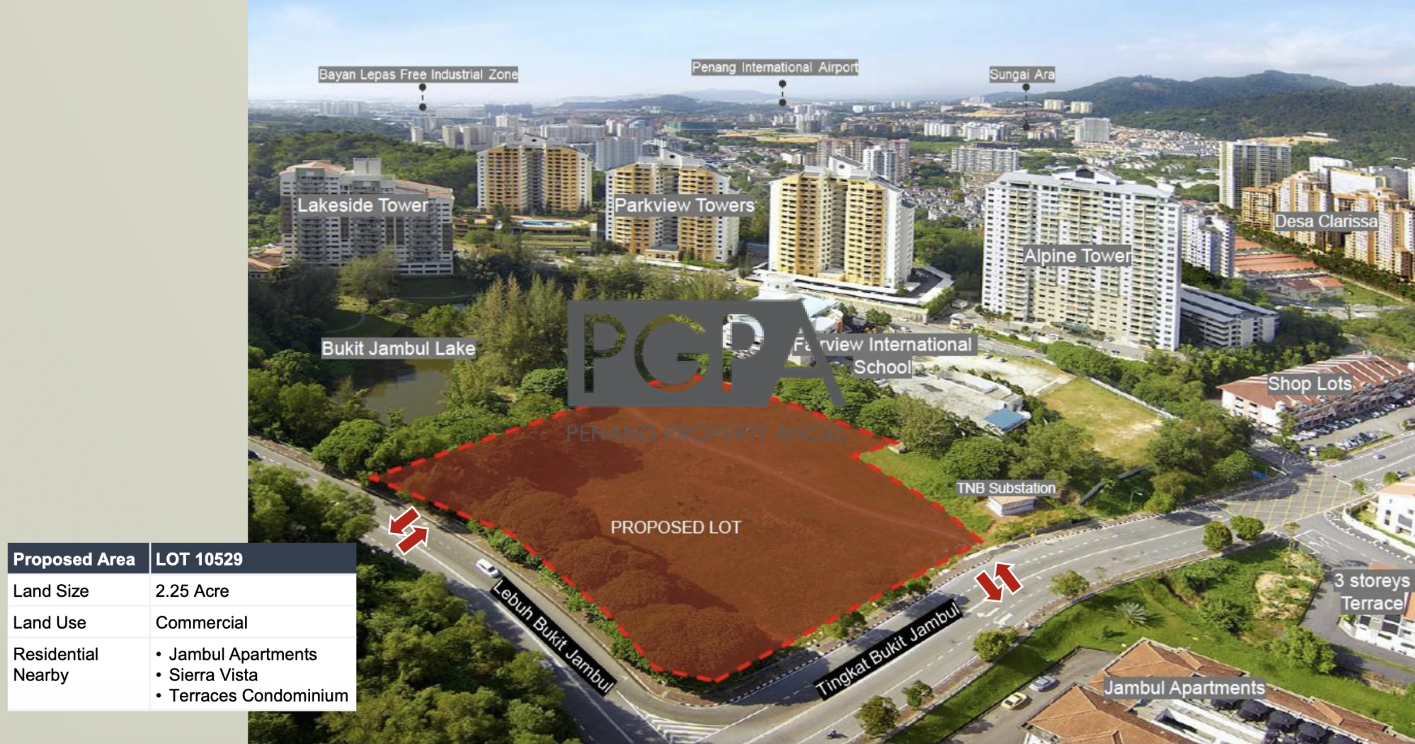 2.25-acres Development Land in Bukit Jambul.